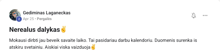 Gediminas Laganeckas atsiliepimas Skool bendruomenėje